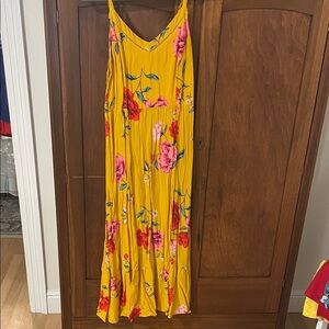 Old Navy Yellow Floral Cami Dress